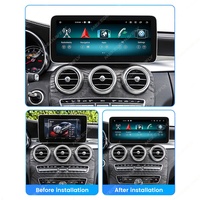MEKEDE-Reproductor de vídeo con pantalla táctil Android 13 para coche, reproductor estéreo portátil para Benz C, clase 2 (2014-2018), NTG 5,0, con sistema operativo Android 13, para Benz C, de 1 a