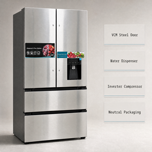 Réfrigérateur commercial 568L avec distributeur d'eau, grande capacité, porte en acier VCM, réfrigérant écologique pour usage en café - Product Image 4
