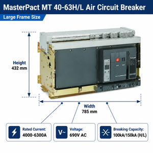 Interruptor-seccionador MasterPact MT40-63H/L 4000-6300A ACB para Distribución de Energía, Fijo/Extraíble - Product Image 4