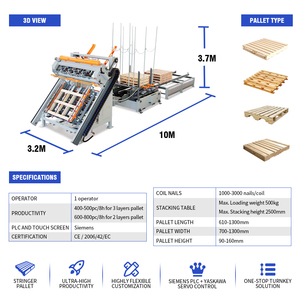 Máquina para Fabricar Palés de Madera Totalmente Automática HICAS SF9025 con Sierra de Corte - Product Image 2