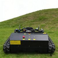 Tondeuse-brouette industrielle autotractée télécommandée à moteur hybride essence-électrique 2 temps pour terrains en pente