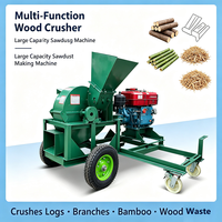 Broyeur de bois multifonctionnel robuste, broyeur de sciure de bois moyen et grand, broyeur de branches mobile diesel pour jardin, 380V, garantie 1 an
