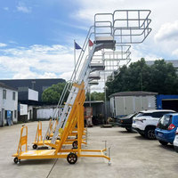 Plate-forme d'échelle mobile en acier pliable de conception moderne pour l'inspection de l'eau carburant du gaz camion-citerne de route