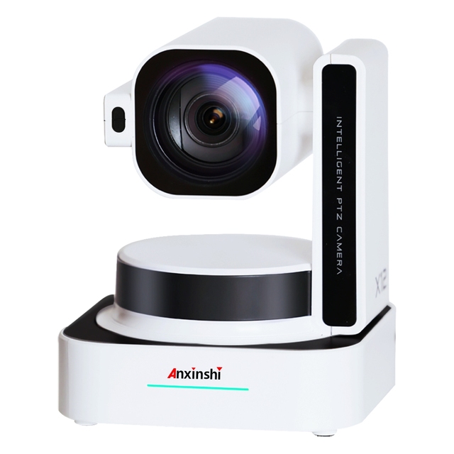 Anxinshi 4k HD PTZ Video Camera 360° Rotation View 12X Optical Zoom Support RTSP and RTMP IP POE Video Conference Camera