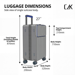 <span class=keywords><strong>Trolley</strong></span> Bagaglio a Mano Unisex in PC con Ampio Spazio Interno, Cinghia Centrale Larga, Tasca e USB - Product Image 3