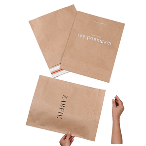 YZ <strong>Custom</strong> Logo Water-Proof Recycled Kraft Paper <strong>Poly</strong> <strong>Mailers</strong> Clothing Secure Envelope Mailing <strong>Printed</strong> Surface Treatment 125gsm - Product Image 2
