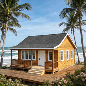 <span class=keywords><strong>Casa</strong></span> de Madera Prefabricada para Exportación, Villa Prefabricada junto al Mar, Estructura de Madera Sólida, Diseño de <span class=keywords><strong>Casa</strong></span> con Vista al Océano - Product Image 1