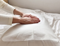 Housse de coussin jetable en tissu non tissé SMS PP blanc 25g, protège-coussin non tissé, taie d'oreiller jetable, coussin de sommeil 45*60cm
