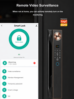 TYSH Serrure Intelligente Étanche IP65 avec Reconnaissance Faciale et de Barbe, Caméra Vidéo à Reconnaissance de Veine Palmataire, 9 Langues, Batterie 4200mAh, Usine ODM