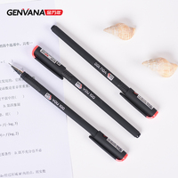 Stylos gel GENVANA en gros, encre noire, grip en caoutchouc, pointe aiguille 0,5 mm, pour examens, école, bureau