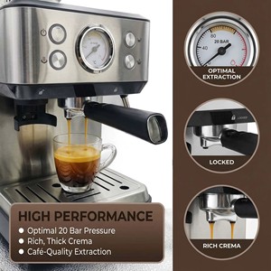 1.6L <strong>Grinder</strong> <strong>with</strong> <strong>Built-in</strong> Grinding <strong>Espresso</strong> Coffee <strong>Machine</strong> the <strong>Best</strong> Household Coffee Maker - Product Image 6