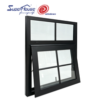 Ventanas de Aluminio para Casa, Marco Negro con Rejilla, para Uso Exterior