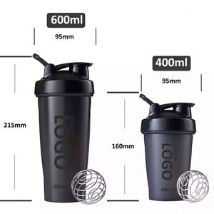 ขวดเชคโปรตีน 600 มล. พิมพ์โลโก้ได้ ปลอดสาร BPA ผลิตจาก PP พร้อมลูกบอลสแตนเลส สำหรับออกกำลังกาย ขายส่ง - Product Image 5