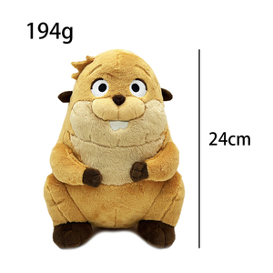 Peluche de castor sentado amarillo y lagarto verde, juguete de peluche para niños, regalos, muñeco de peluche lindo, juguete de peluche suave, venta al por mayor - Product Image 3