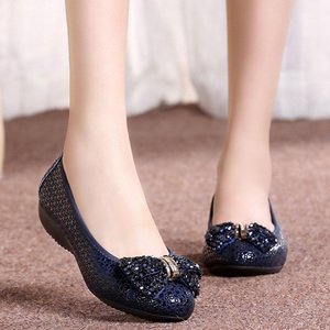 Mayorista Personalizado 41-43 Mujeres Real Leather Bow Single Flat <span class=keywords><strong>Shoes</strong></span> Moda Tendencia Otoño <span class=keywords><strong>Boat</strong></span> <span class=keywords><strong>Shoes</strong></span> Soft Soled Summer Spring