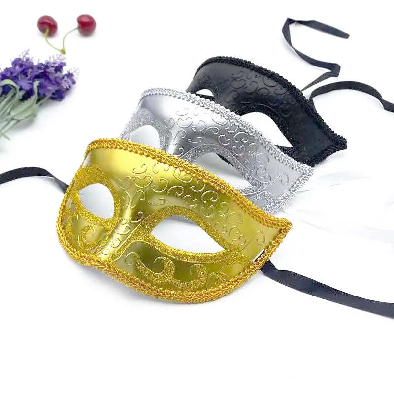 Men Women Masquerade Costume Venetian Masquerade Mask Wedding Decoration Party Supplies Villain Eye Mask