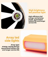 Lampe torche LED rechargeable, batterie au lithium intégrée, lumière latérale COB, mini torche portable, choix de cadeau pour les situations d'urgence et le camping