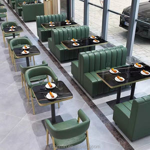 Juego de Muebles de Restaurante Económico, Mesas y Sillas de Restaurante, Juego de Mesa de Comedor, Sillas de Cuero para Restaurante, Juego de Mesa y Sillas para Cafetería - Product Image 2