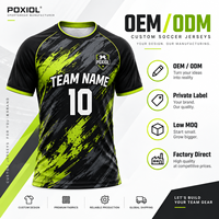 Maillot de football personnalisé, sublimation par brossage, uniforme de football, nom et numéro personnalisés, directement de l'usine, faible MOQ
