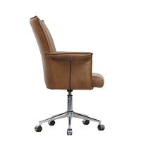Chaise de bureau exécutive ergonomique moderne à dossier haut avec fonction massage, revêtement en cuir PU, cadre chromé, roulettes pivotantes