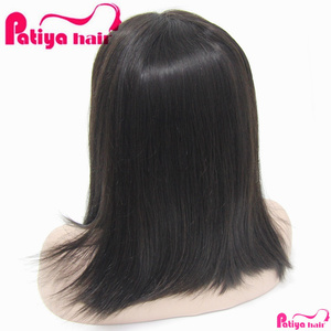 รับสั่งทำวิก<span class=keywords><strong>ผม</strong></span>สีดำธรรมชาติแบบลูกไม้ด้านหน้า HD วิกผมบ๊อบสั้นแบบลูกไม้ด้านหน้า ทำจากผมแท้บราซิล พร้อมหน้าม้า - Product Image 4