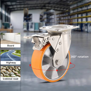 Fabrikneues <span class=keywords><strong>Design</strong></span> 3 4 5 6 8 Zoll mittelschwere Edelstahl rollen Schwenkbares Lenkrad zum Verkauf - Product Image 2