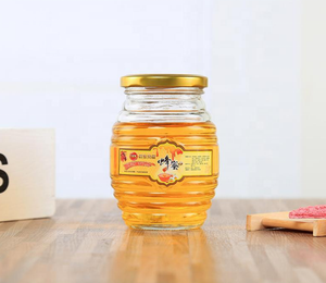 glass honey jar Screw cap <b>oil</b> <b>bottle</b> 300ml cooking <b>oil</b> storage Round glass storage <b>bottle</b> Honey jar with lid - Product Image 2