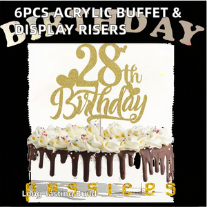 6 Soportes Redondos de Acrílico para Buffet, Exhibidores de Alimentos para Buffet y Decoración de Pasteles, Base Redonda de Acrílico para Exhibición - Product Image 2