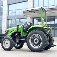 Multifunktionaler 4x4 Kompakttraktor 70 PS Reisfeld-Landwirtschafts-Dieseltraktor Hydraulischer Traktor für Ingenieurmaschinen