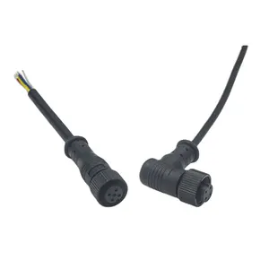 Customized wire M12 male female plug socket 2 3 4 5 6 8 pin straight circular cable m12 m8 sensor electrical wire connector