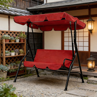 Fauteuil suspendu moderne 2 places en métal pour adulte, avec coussin imperméable et auvent convertible, idéal pour jardin, villa, balcon – Mobilier d'extérieur