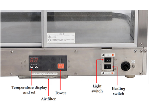 Vitrine de réchauffeur d'affichage de nourriture en verre incurvé de charcuterie de dessus de table de grande capacité commerciale pour la Machine de <span class=keywords><strong>pizza</strong></span> de restaurant d'utilisation de buffet - Product Image 6
