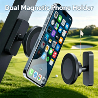 Support de téléphone magnétique double face multifonctionnel pour chariot de golf, 360° °   Support magnétique réglable N52 ultra-résistant pour la salle de sport et le bateau