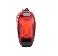 Senter LED Mini USB Portabel Isi Ulang dengan Gantungan Kunci, Bodi ABS, Baterai CR2032, untuk Keadaan Darurat, Berkemah, dan Bersepeda