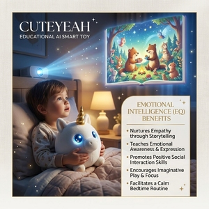 Jouet en peluche licorne AI Cuteyeah à marque privée, en polyester, pour enfants de 8 ans et plus, jeu imaginatif préscolaire, compagnon parlant intelligent, jouet créatif - Product Image 5