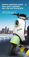 Moto électrique transfrontalière non pliable, scooter haute vitesse à batterie longue autonomie, modèle de livraison de repas A7 1000W