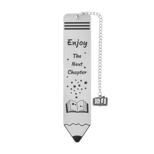 Marcapáginas <span class=keywords><strong>de</strong></span> metal con cita inspiradora, colgante para libro en forma <span class=keywords><strong>de</strong></span> lápiz, accesorio decorativo con <span class=keywords><strong>citas</strong></span> en inglés para lectura - Product Image 6