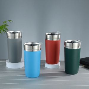 Custom Logo 16Oz Double Wall Stainless Steel Beer Cup 450Ml Stainless Steel Insulated Cup <b>Drum</b> Double Wall - Product Image 5