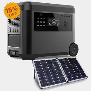 캠핑 2500W 220v 태양 광 발전기 은행 1000W 1500W 백업 충전식 2kW 야외 lifepo4 휴대용 발전소 2000w 배터리