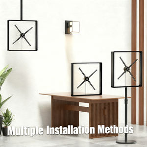 45cm ila 70cm OED ODM Holografik Fan İşletme Panosu 3D LED Ekran Hologram Fanı Kare Kapaklı - Product Image 6