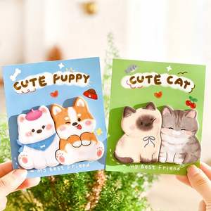 Cute Cartoon Cat Dog Shaped Sticky Notes Kawaii <b>Animal</b> Self-Adhesive Memo Pads Student Office Notebook Message <b>Stickers</b> - Product Image 4