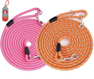 Laisse de dressage de chien en Nylon classique Clips pivotants réfléchissants Laisse longue Durable pour le suivi de rappel pour Camping Backyard Alliage Caoutchouc - Product Image 1