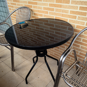 Tables d'extérieur Loisirs <span class=keywords><strong>en</strong></span> <span class=keywords><strong>fer</strong></span> <span class=keywords><strong>forgé</strong></span> Café Bar <span class=keywords><strong>Jardin</strong></span> Tables d'extérieur Tables à manger carrées <span class=keywords><strong>et</strong></span> rondes <span class=keywords><strong>en</strong></span> verre trempé à ciel ouvert - Product Image 1