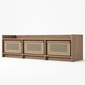 Wabi Sabi accento mobili per la casa Media Console porta Tv in Rattan