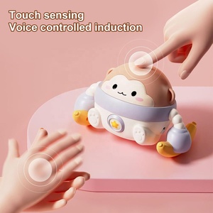 Juguete eléctrico de mono espacial con control de voz táctil, luz de inducción, música, mono rodante para gatear y entrenamiento de cabeza para bebés - Product Image 4