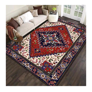 Thanh Lịch 3D In Ba Tư Không Trượt Siêu Mềm Pha Lê Nhung Vải Cho Phòng Khách - Product Image 1