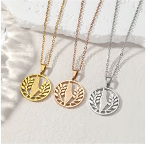 Ожерелье женское с кулоном из нержавеющей стали - Product Image 1