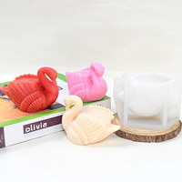 3D Dreidimensionale Schwan-Silikonform DIY Duftkerzen-Dekoration Ofenfeste Schokoladen- und Zuckerkuchen-Backform