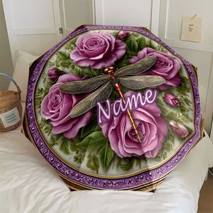 1 Parapluie Pliant Personnalisé Libellule Rose Sans Minimum de Commande, Cadeau Floral Personnalisé, Impression UV, Guarda Chuva Personalizado - Product Image 1