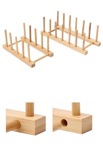 Multifunktions-Küchen geschirr Aufbewahrung regal Bambus Holz <span class=keywords><strong>Display</strong></span> Bambus Tee Kaffeetasse Abtropffläche <span class=keywords><strong>Rack</strong></span> Trocknen - Product Image 4